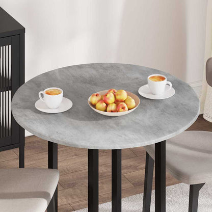 Table Top Ø 80 x 1.5 cm Round Engineered Wood Concrete Grey