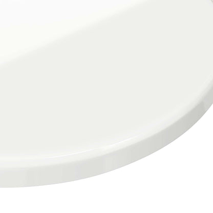 Table Top Ø 80 x 1.5 cm Round Engineered Wood High Gloss White