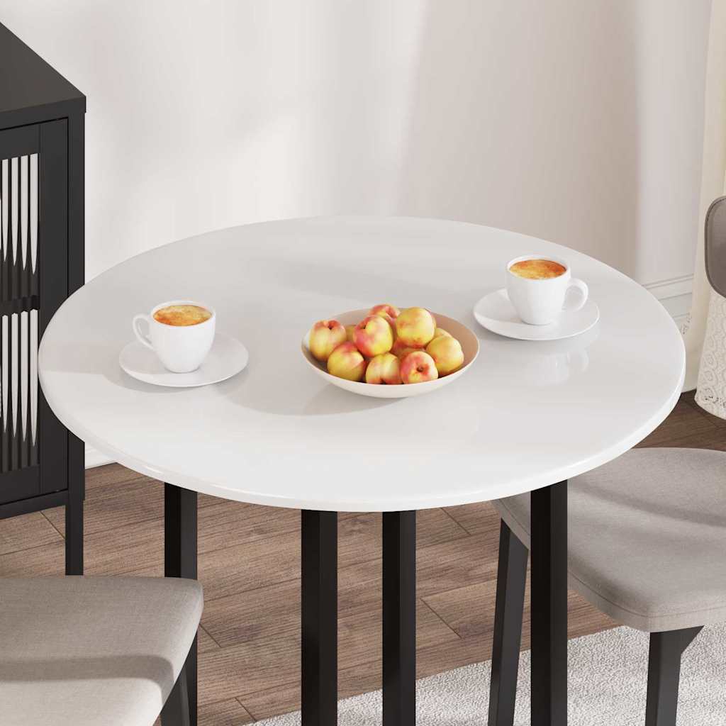 Table Top High gloss white Ø 80 x 1.5 cm Engineered Wood