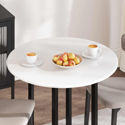 Table Top Ø 80 x 1.5 cm Round Engineered Wood High Gloss White