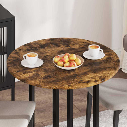 Table Top Ø 80 x 1.5 cm Round Engineered Wood Smoked Oak
