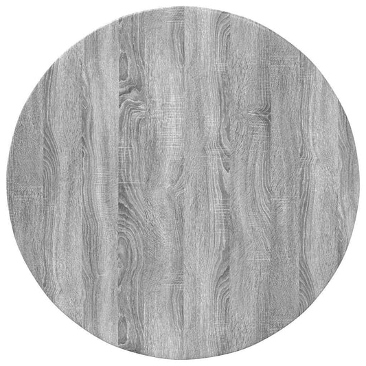 Table Top Ø 80 x 1.5 cm Round Engineered Wood Grey Sonoma