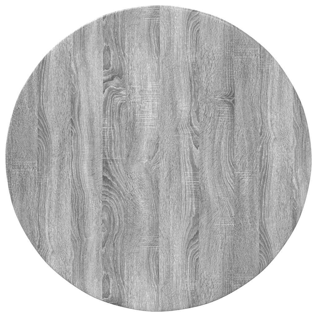 Table Top Ø 80 x 1.5 cm Round Engineered Wood Grey Sonoma
