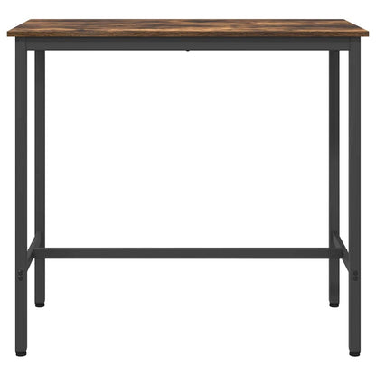 Table Smoked Oak 100 x 50 x 90.5 cm Engineered Wood and Steel