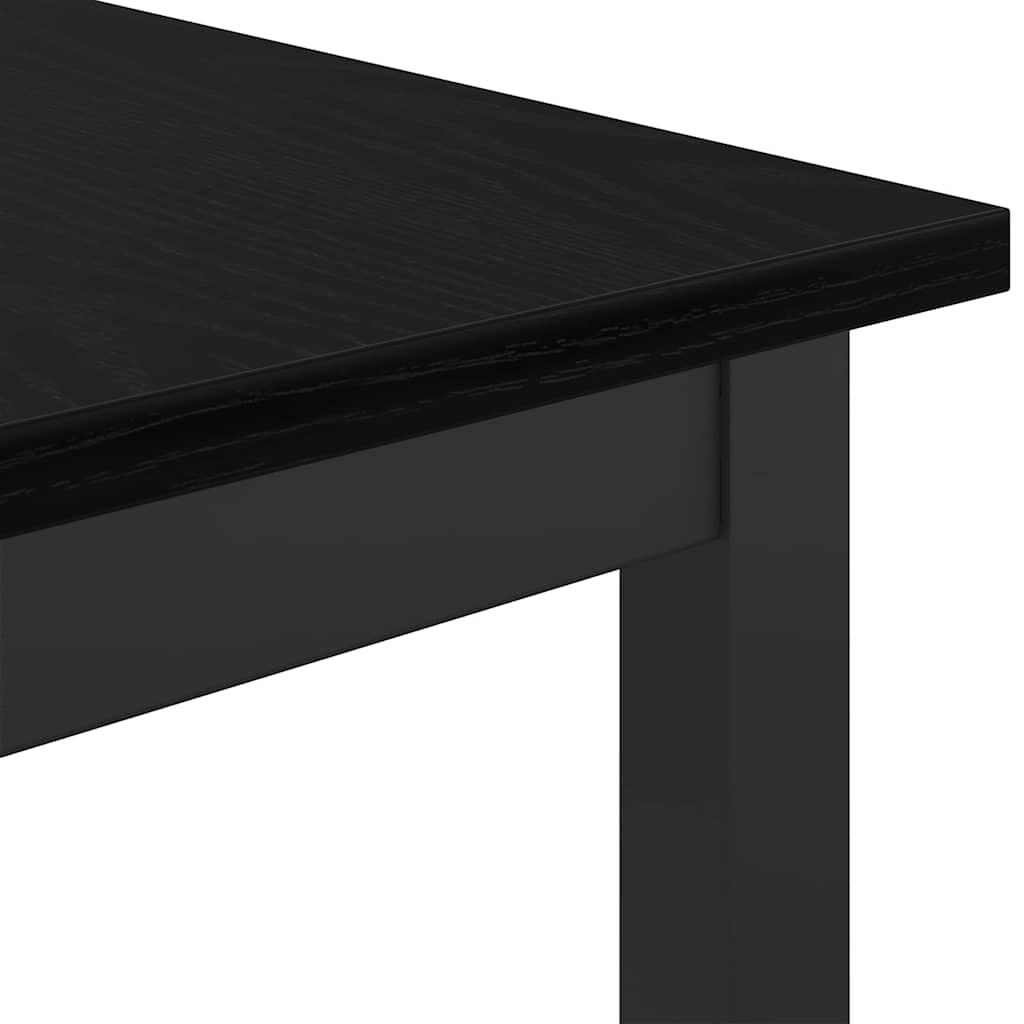 Table Black Oak 100 x 40 x 100.5 cm Engineered Wood and Steel