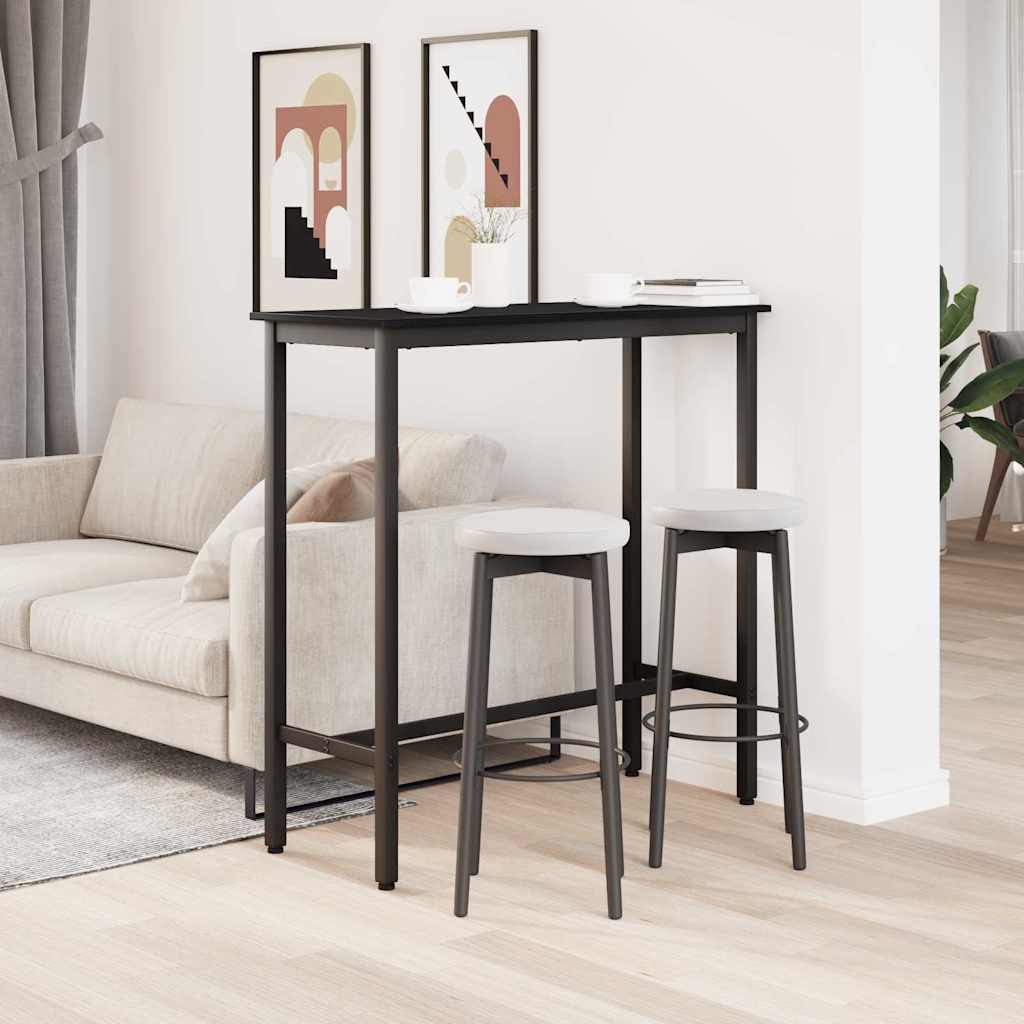 Table Black Oak 100 x 40 x 100.5 cm Engineered Wood and Steel