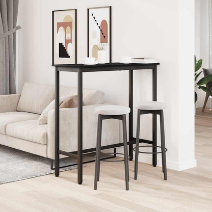 Table Black Oak 100 x 40 x 100.5 cm Engineered Wood and Steel