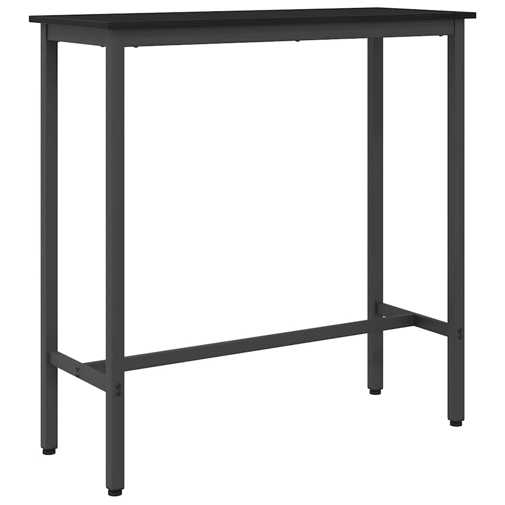 Table Black Oak 100 x 40 x 100.5 cm Engineered Wood and Steel