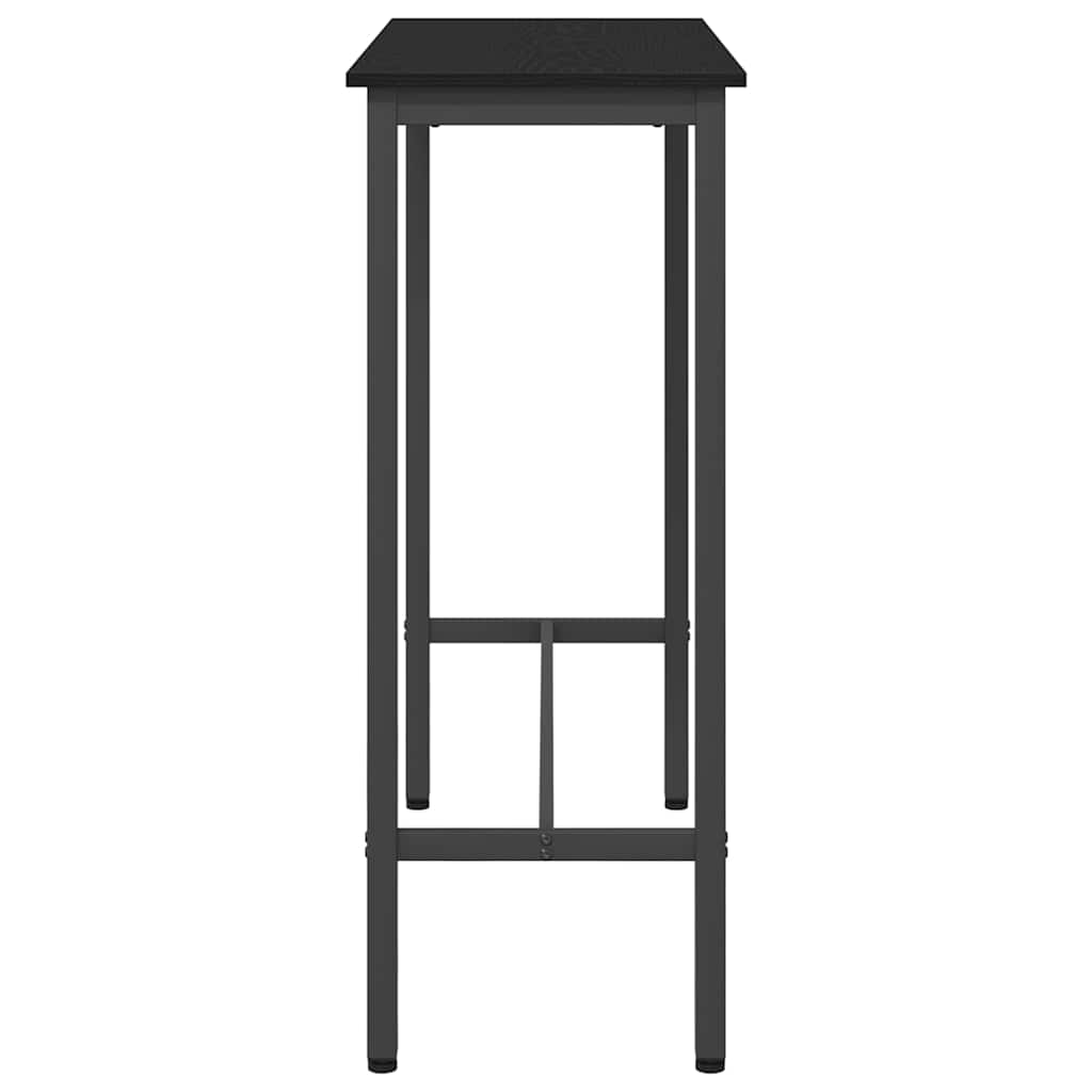 Table Black Oak 100 x 40 x 100.5 cm Engineered Wood and Steel