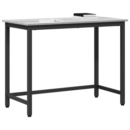 Table Grey Sonoma 80 x 50 x 76.5 cm Engineered Wood and Steel