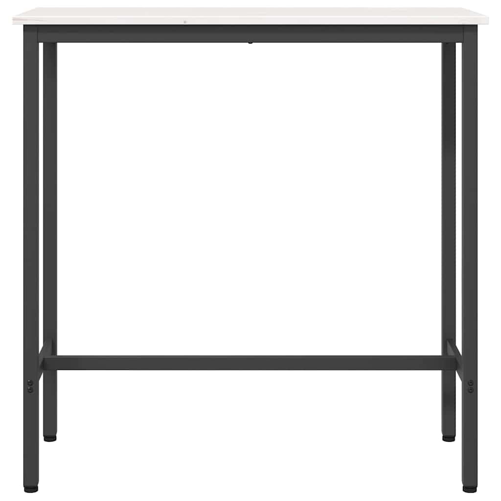 Table White 100 x 40 x 101 cm Engineered Wood and Steel