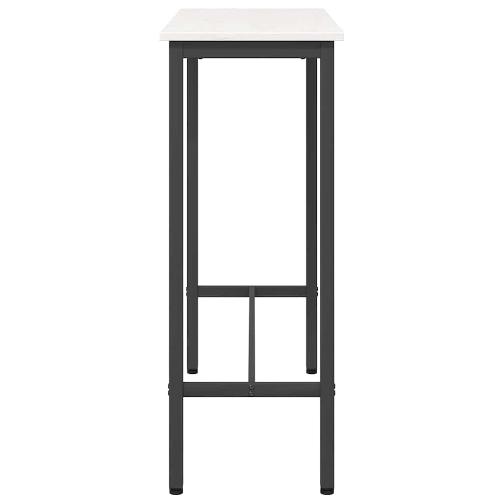 Table White 100 x 40 x 101 cm Engineered Wood and Steel