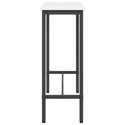 Table White 100 x 40 x 101 cm Engineered Wood and Steel