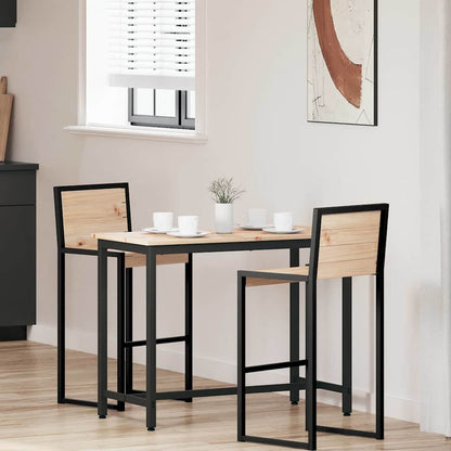 Table Natural 100 x 50 x 77 cm Engineered Wood and Steel