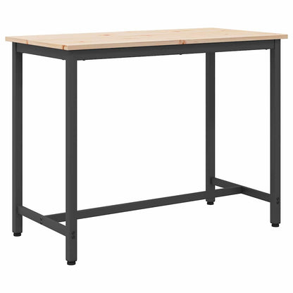 Table Natural 100 x 50 x 77 cm Engineered Wood and Steel