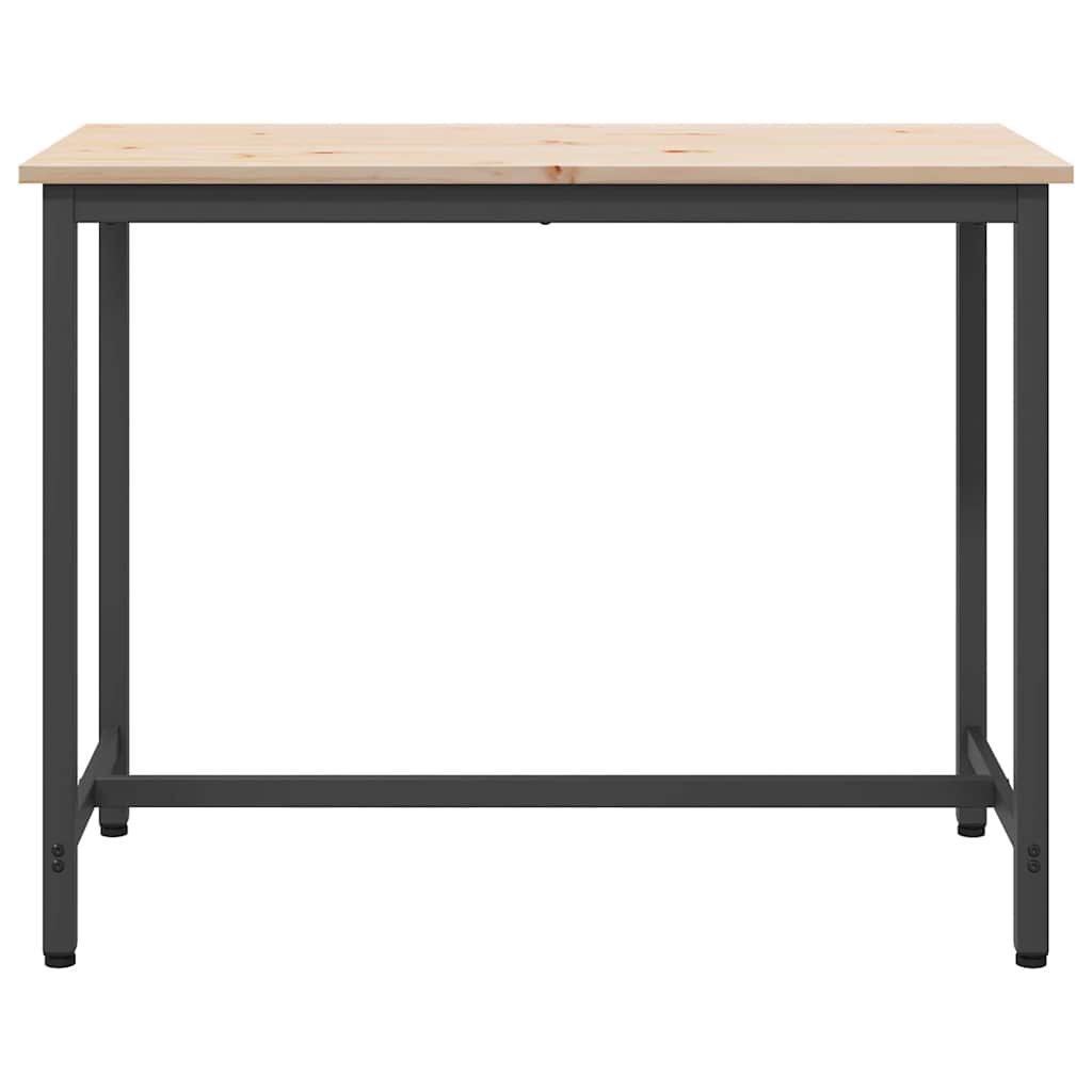 Table Natural 100 x 50 x 77 cm Engineered Wood and Steel