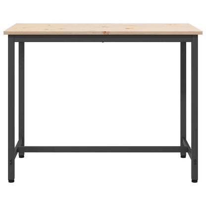 Table Natural 100 x 50 x 77 cm Engineered Wood and Steel