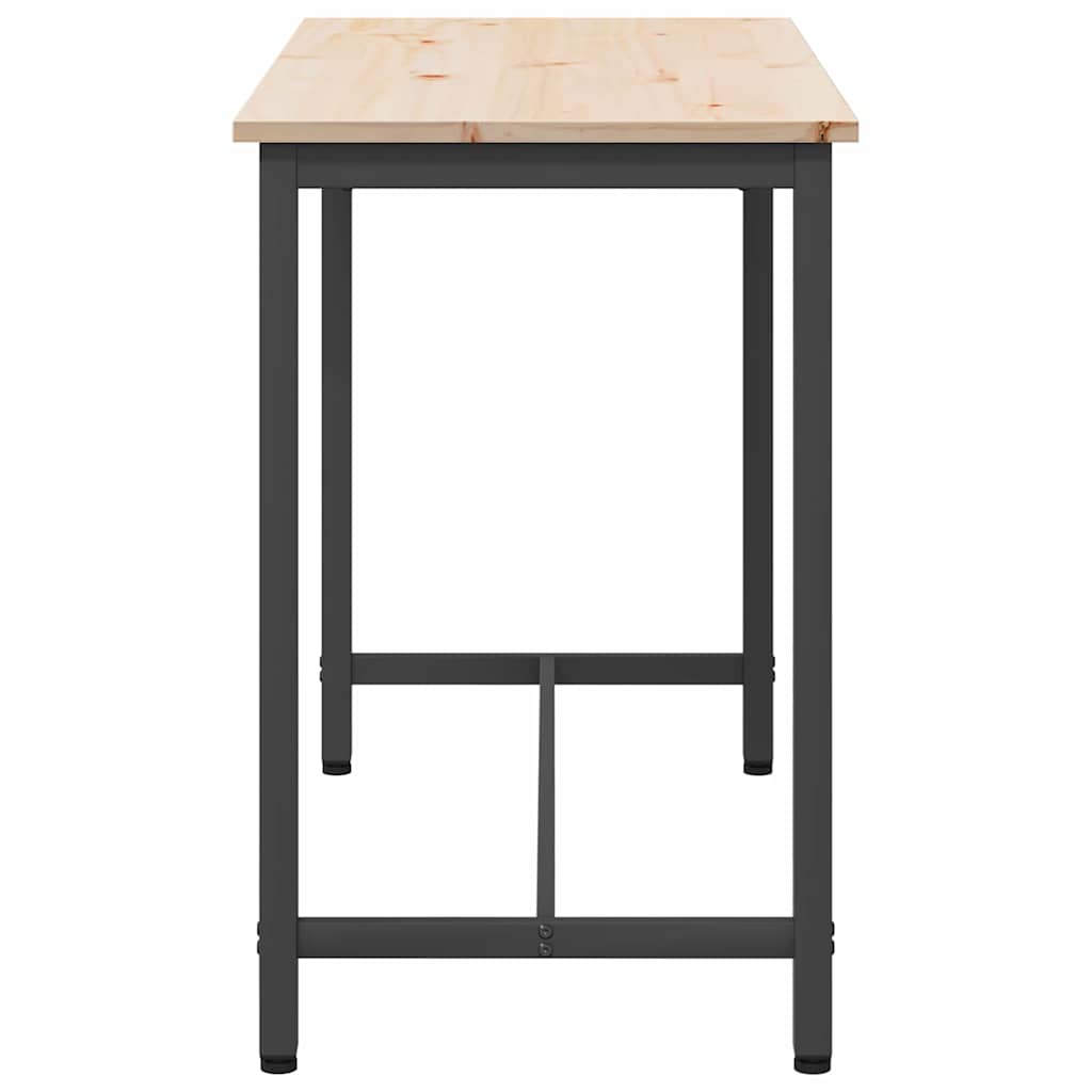 Table Natural 100 x 50 x 77 cm Engineered Wood and Steel