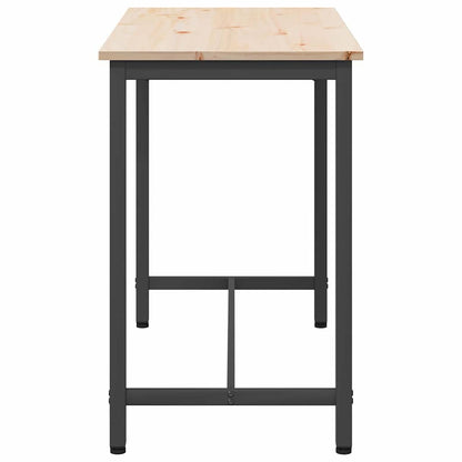 Table Natural 100 x 50 x 77 cm Engineered Wood and Steel