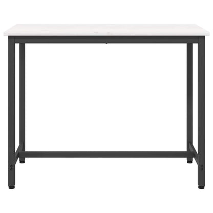 Table White 100 x 50 x 77 cm Engineered Wood and Steel