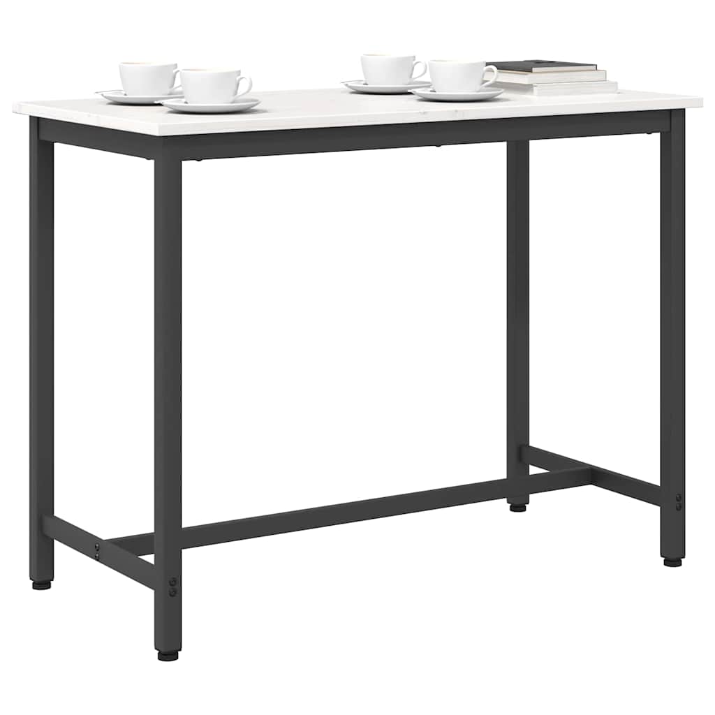 Table White 100 x 50 x 77 cm Engineered Wood and Steel