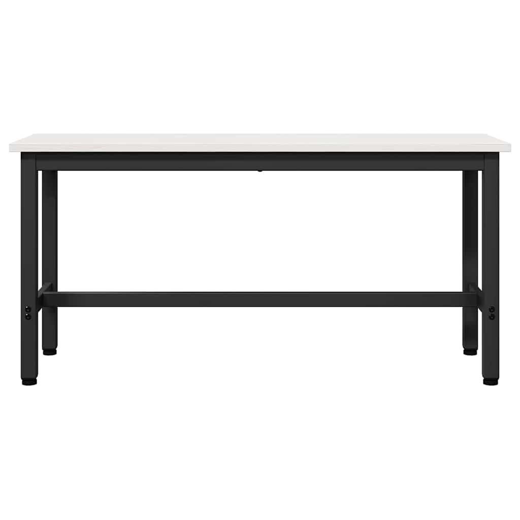 Dining Bench 2 pcs White 100 x 32.5 x 49 cm Solid pine wood