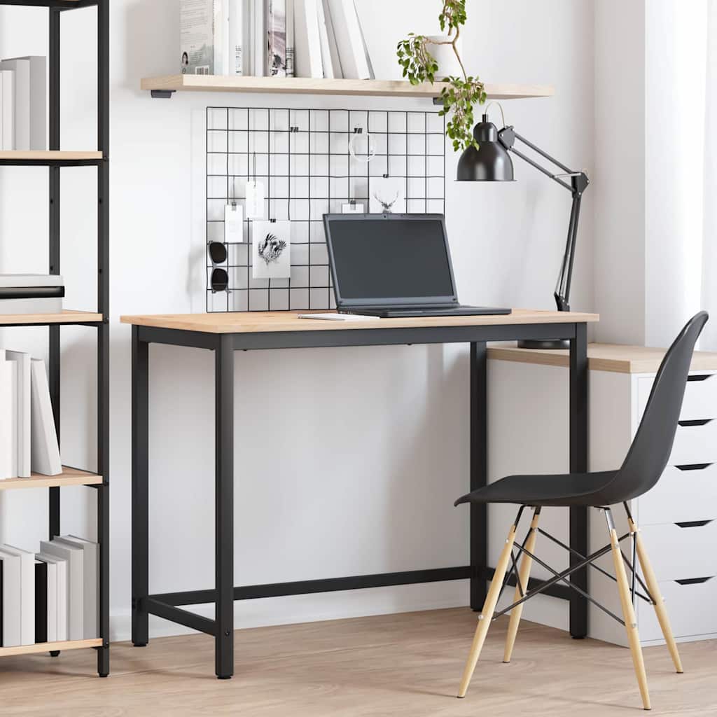 Table Natural 100 x 50 x 77 cm Engineered Wood and Steel