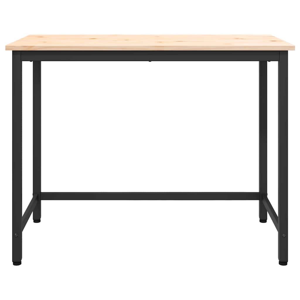 Table Natural 100 x 50 x 77 cm Engineered Wood and Steel