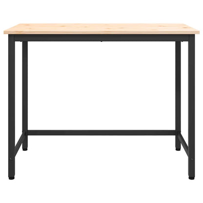 Table Natural 100 x 50 x 77 cm Engineered Wood and Steel