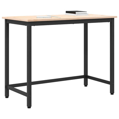 Table Natural 100 x 50 x 77 cm Engineered Wood and Steel