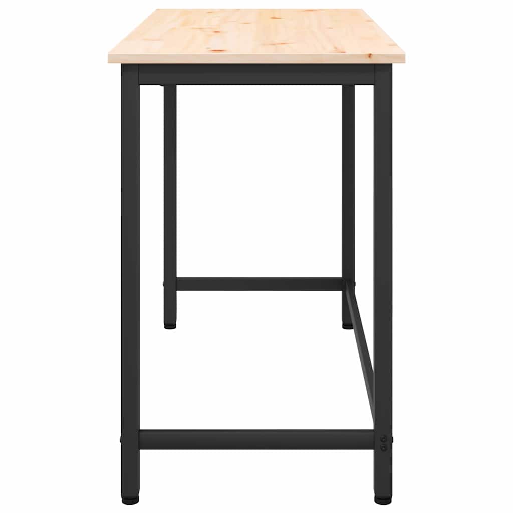 Table Natural 100 x 50 x 77 cm Engineered Wood and Steel