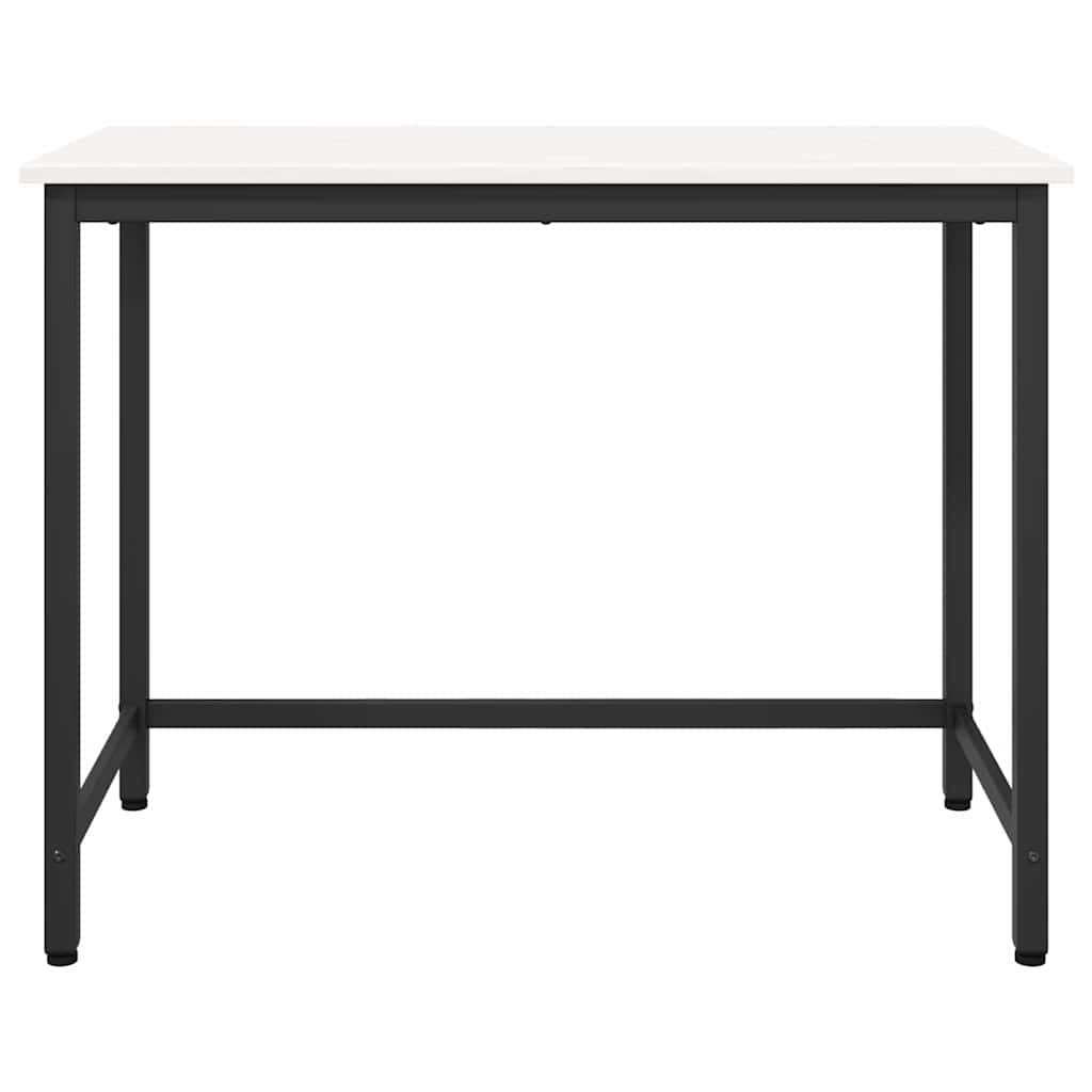 Table White 100 x 50 x 77 cm Engineered Wood and Steel