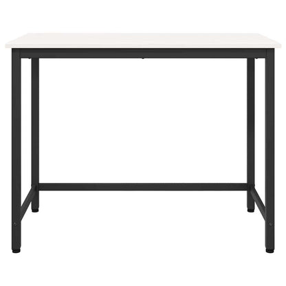 Table White 100 x 50 x 77 cm Engineered Wood and Steel