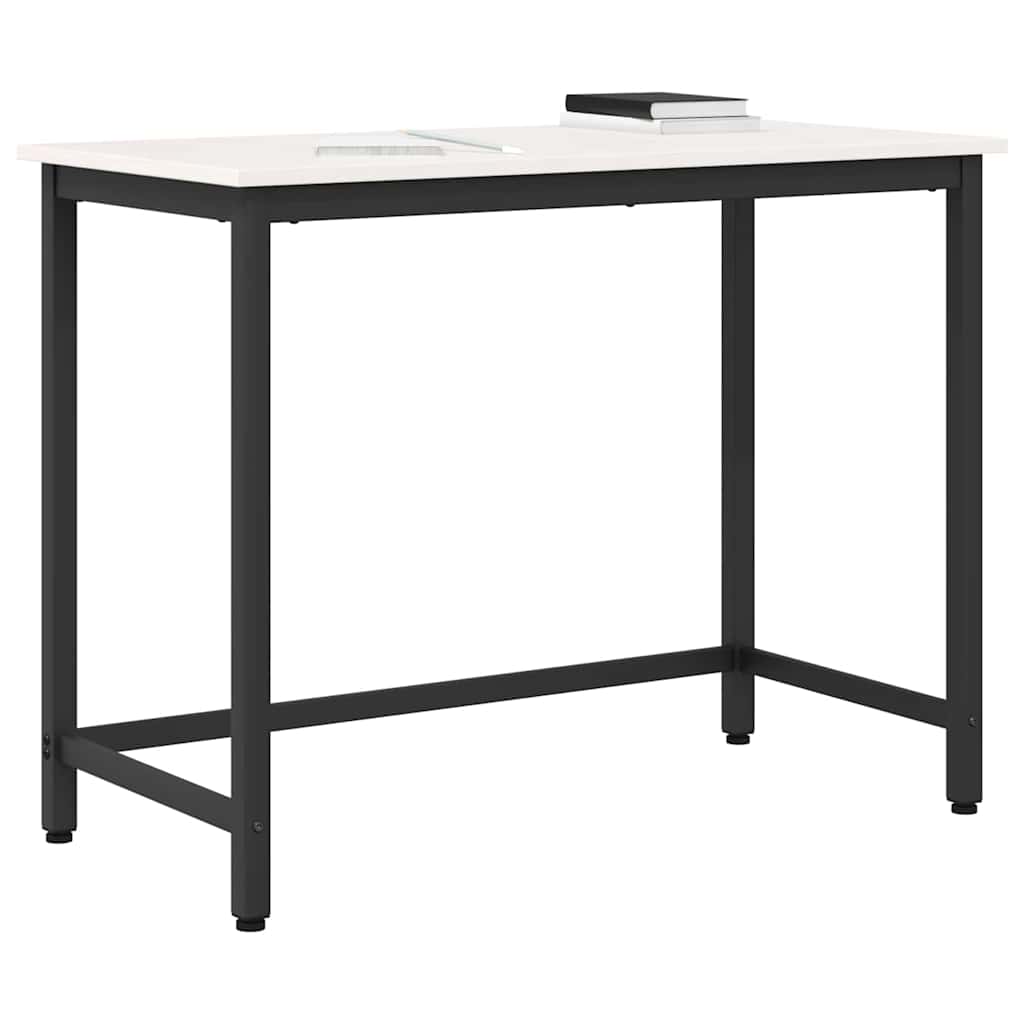 Table White 100 x 50 x 77 cm Engineered Wood and Steel