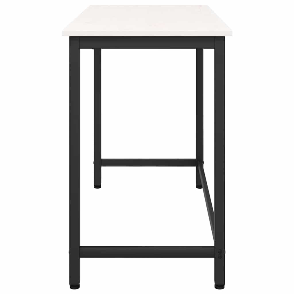 Table White 100 x 50 x 77 cm Engineered Wood and Steel