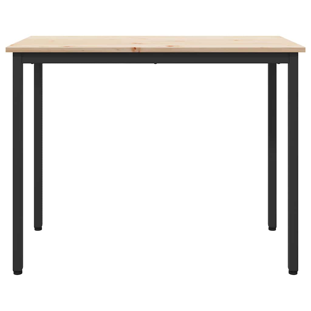 Table Natural 100 x 50 x 77 cm Engineered Wood and Steel