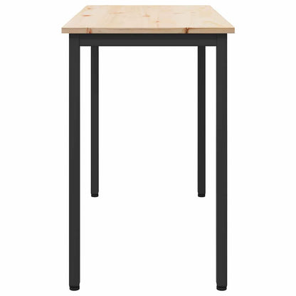 Table Natural 100 x 50 x 77 cm Engineered Wood and Steel