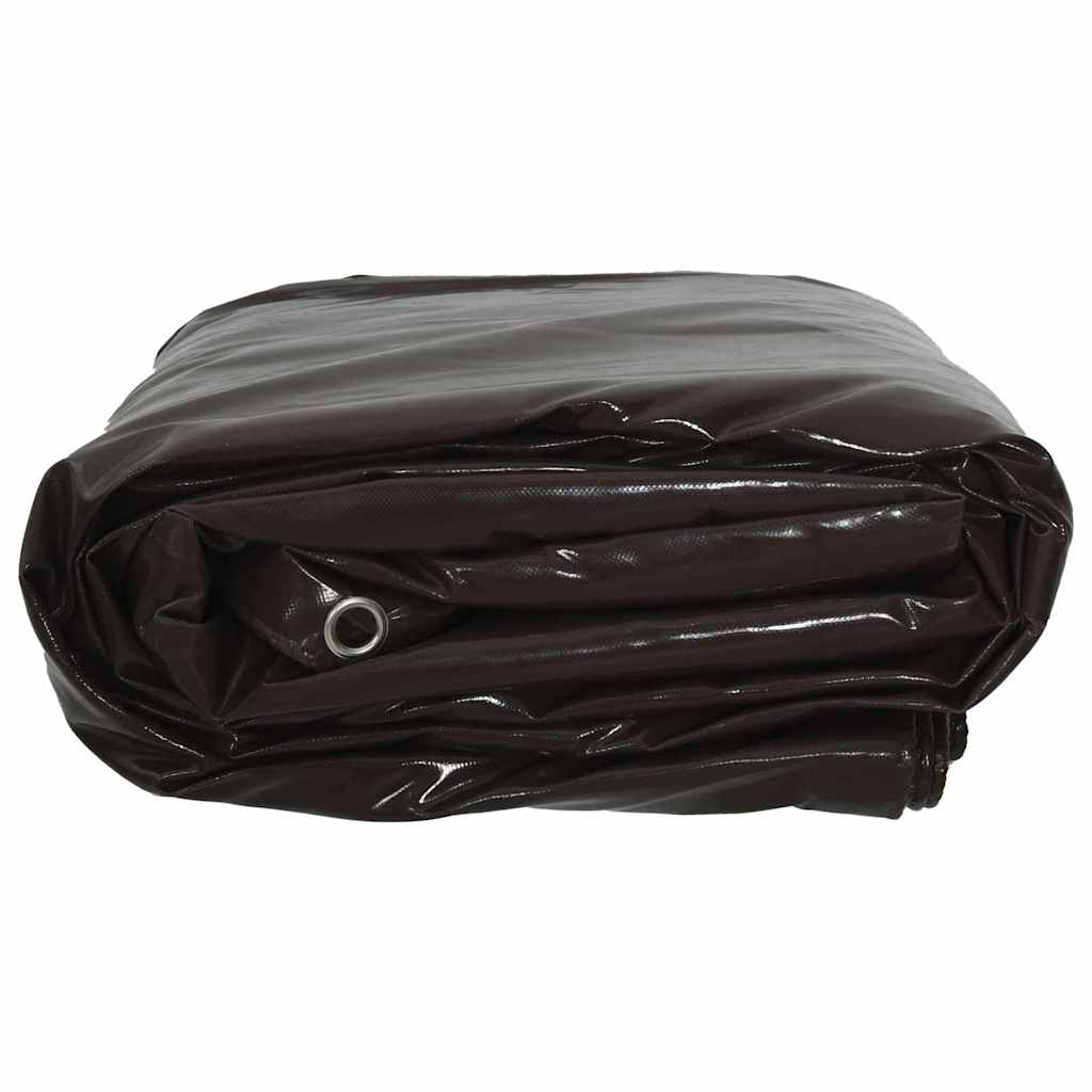 Tarpaulin 650g / m² Brown 3 x 3 m Canvas with PVC Coating