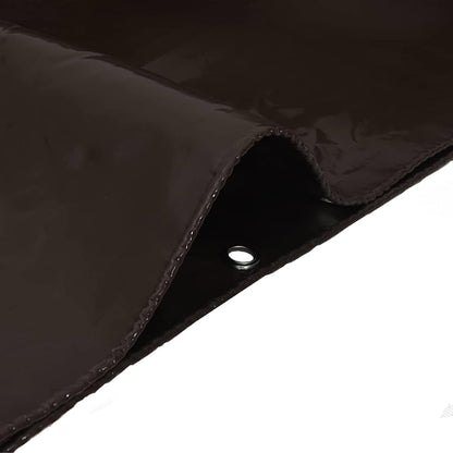Tarpaulin 650g / m² Brown 6 x 8 m Canvas with PVC Coating