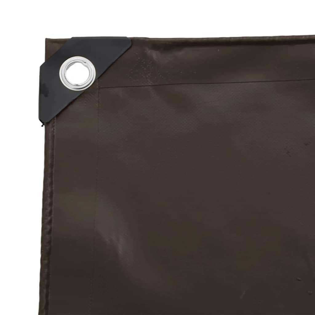 Tarpaulin 650g / m² Brown 6 x 8 m Canvas with PVC Coating