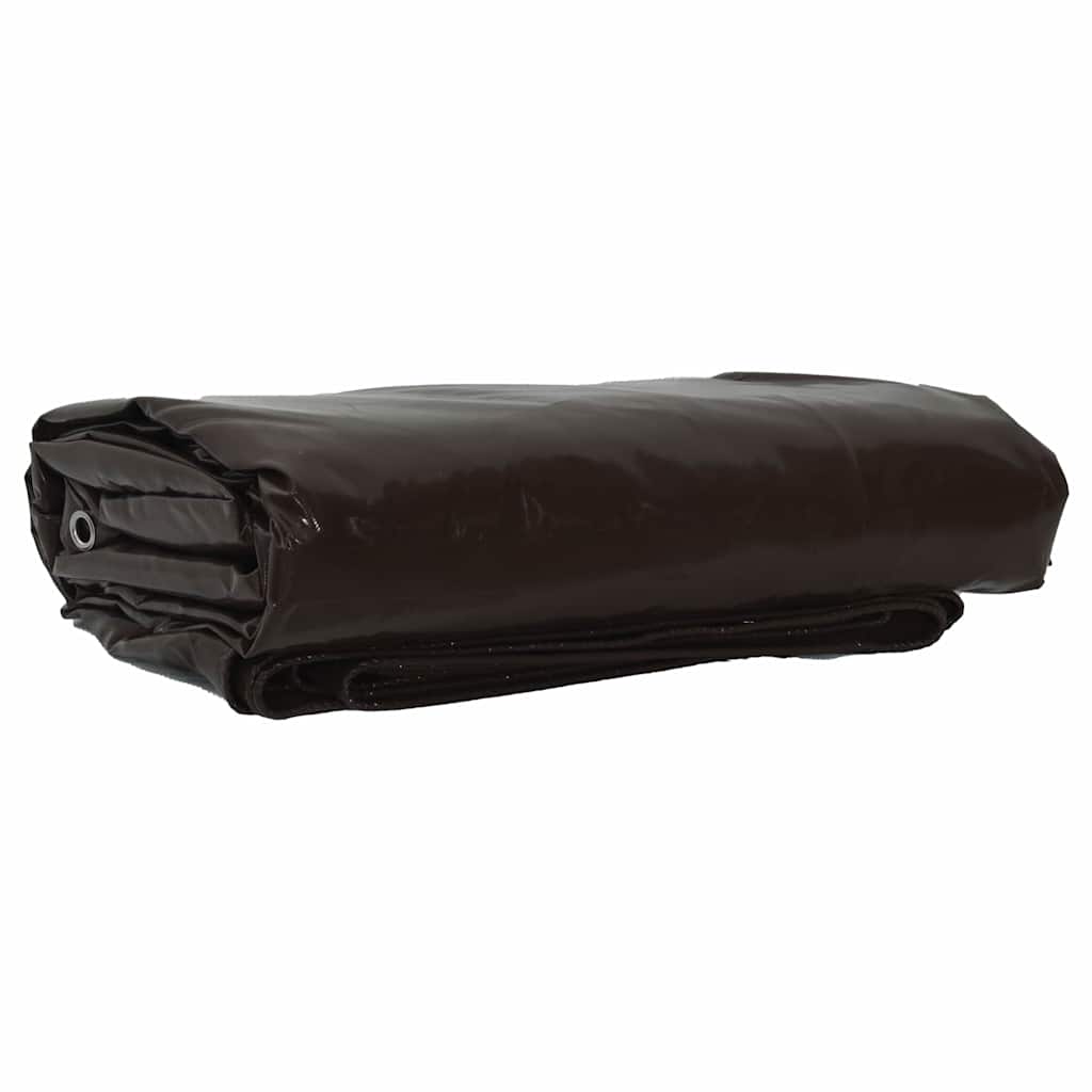 Tarpaulin 650g / m² Brown 6 x 8 m Canvas with PVC Coating