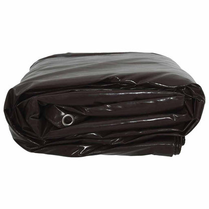 Tarpaulin 650g / m² Brown 6 x 8 m Canvas with PVC Coating