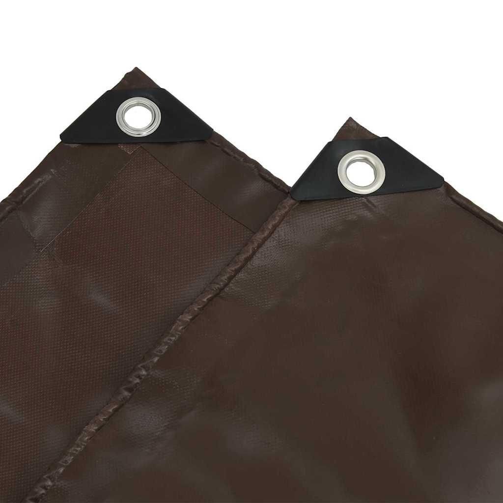 Tarpaulin 650g / m² Brown 1.5 x 2.5 m Canvas with PVC Coating
