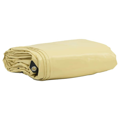 Tarpaulin 650g / m² Beige 2 x 3 m Canvas with PVC Coating