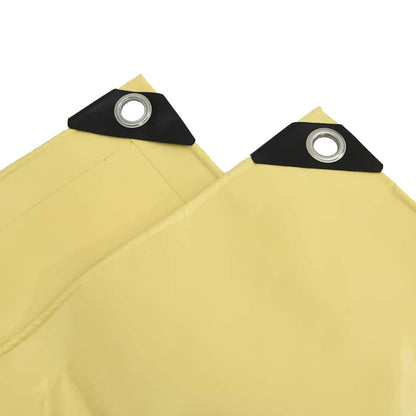 Tarpaulin 650g / m² Beige 4 x 5 m Canvas with PVC Coating