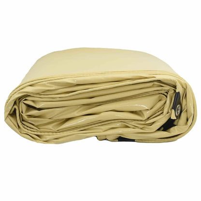 Tarpaulin 650g / m² Beige 1.5 x 2.5 m Canvas with PVC Coating