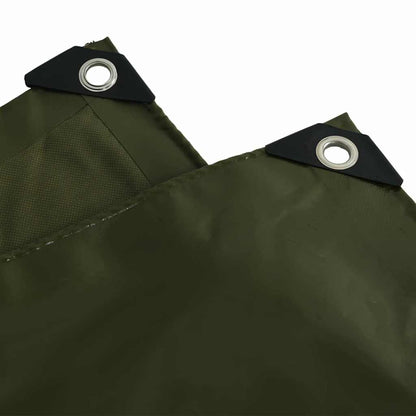 Tarpaulin 650g / m² Olive Green 2 x 3 m Canvas with PVC Coating