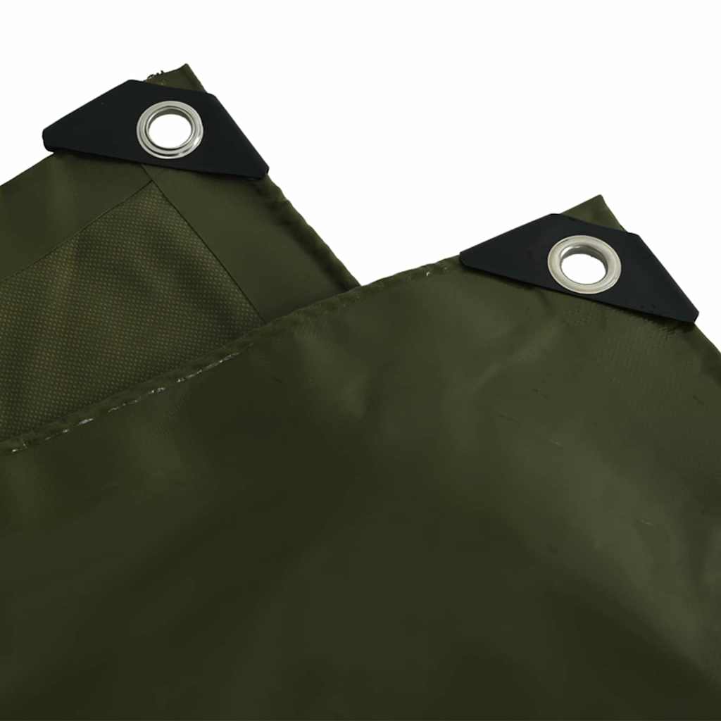 Tarpaulin 650g / m² Olive Green 4 x 8 m Canvas with PVC Coating