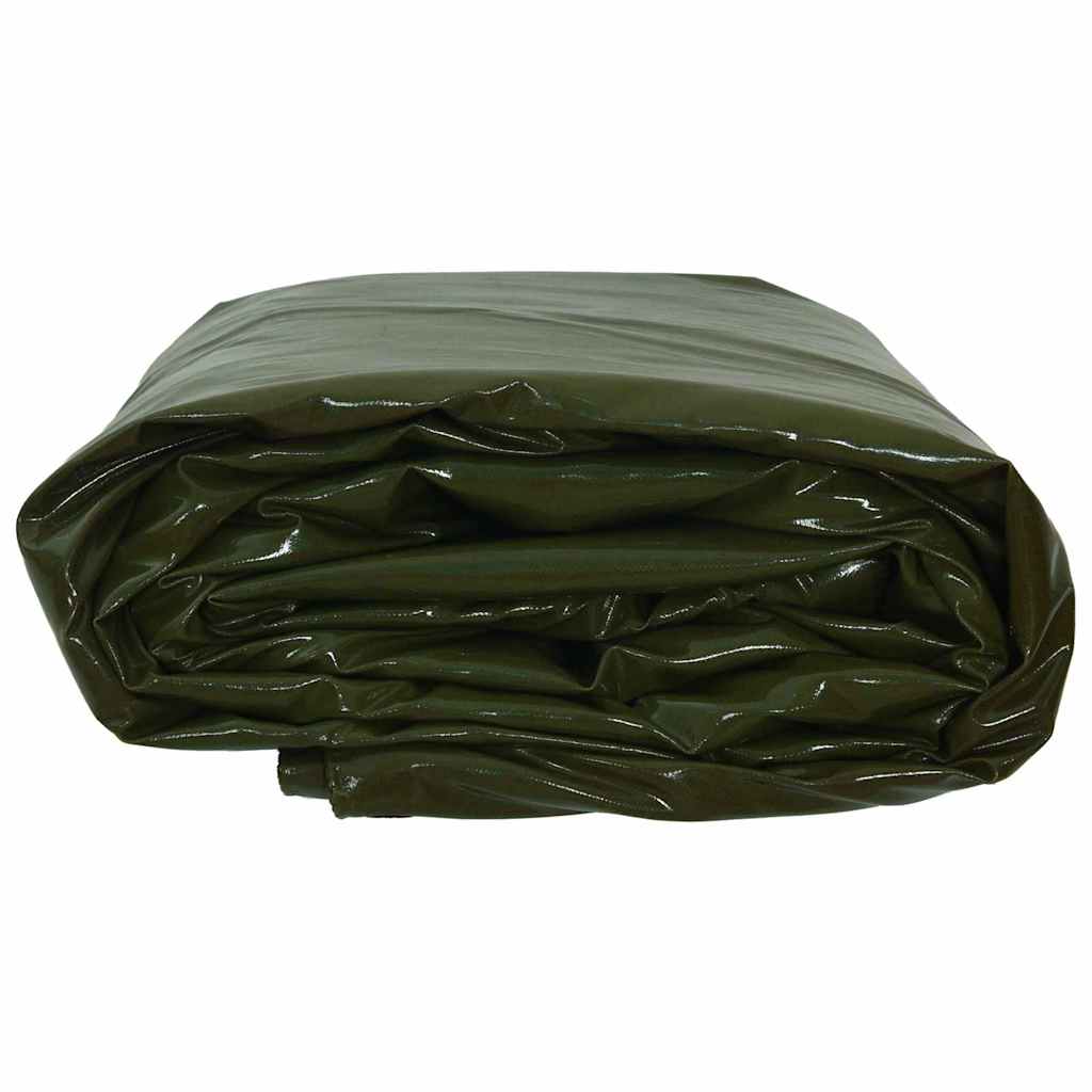 Tarpaulin 650g / m² Olive Green 5 x 5 m Canvas with PVC Coating