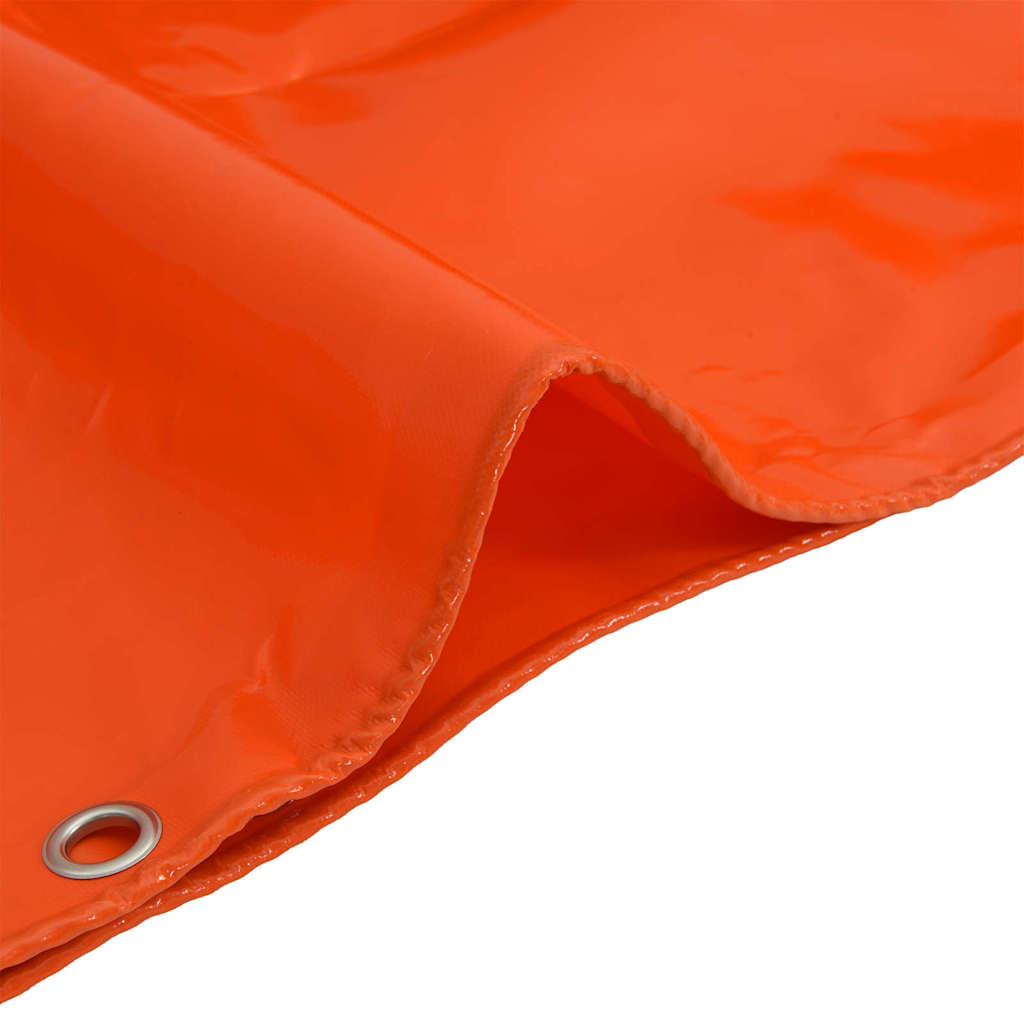 Tarpaulin 650g / m² Orange 1.5 x 6 m Canvas with PVC Coating